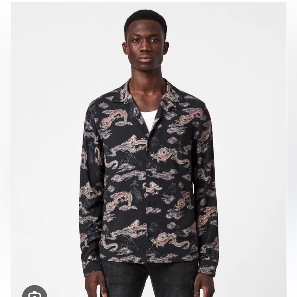 USED ALLSAINTS Men’s “HONGSHAN” Shirt (Medium)